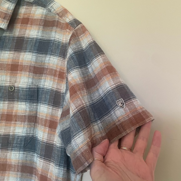 KUHL cotton-linen blend button-down short sleeve shirt. - Picture 7 of 15